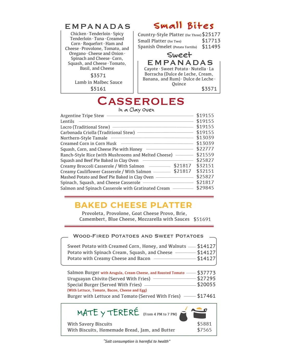 Menu — Page 2