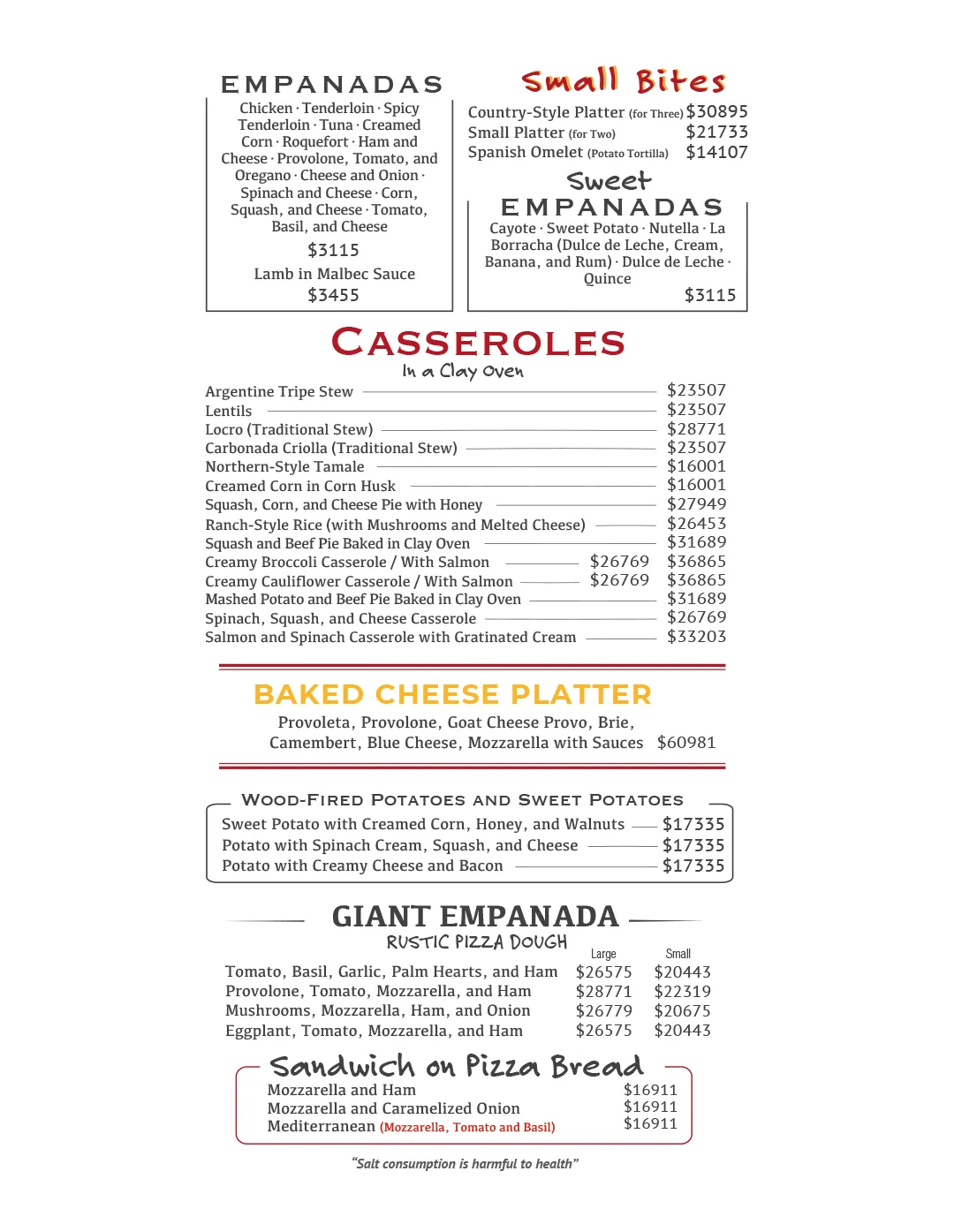 Menu — Page 2